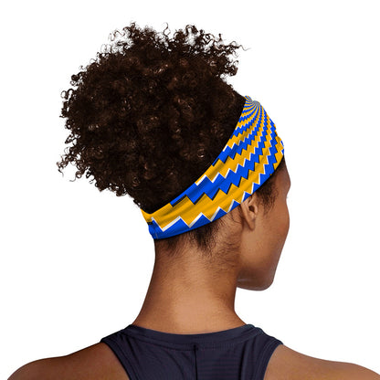 Yellow Spiral Moving Optical Illusion Sports Headband