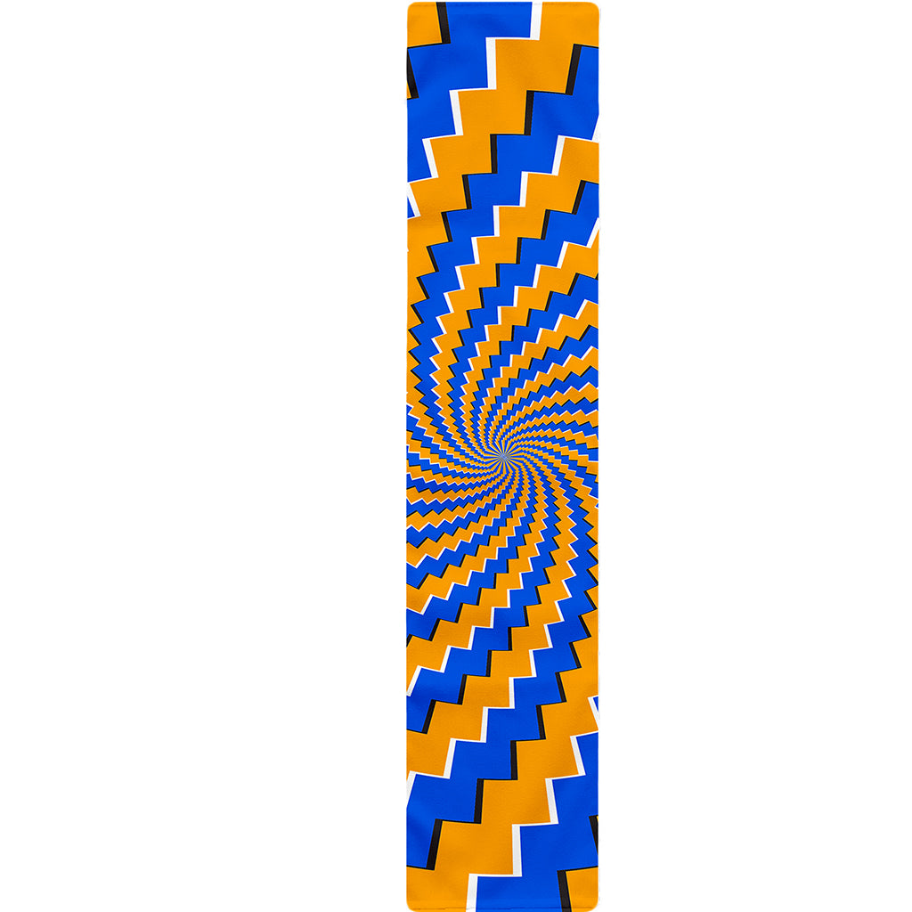 Yellow Spiral Moving Optical Illusion Table Runner