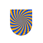 Yellow Spiral Moving Optical Illusion Toilet Lid Cover