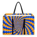 Yellow Spiral Moving Optical Illusion Utility Tote Bag