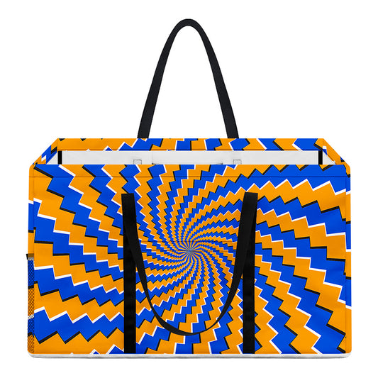 Yellow Spiral Moving Optical Illusion Utility Tote Bag