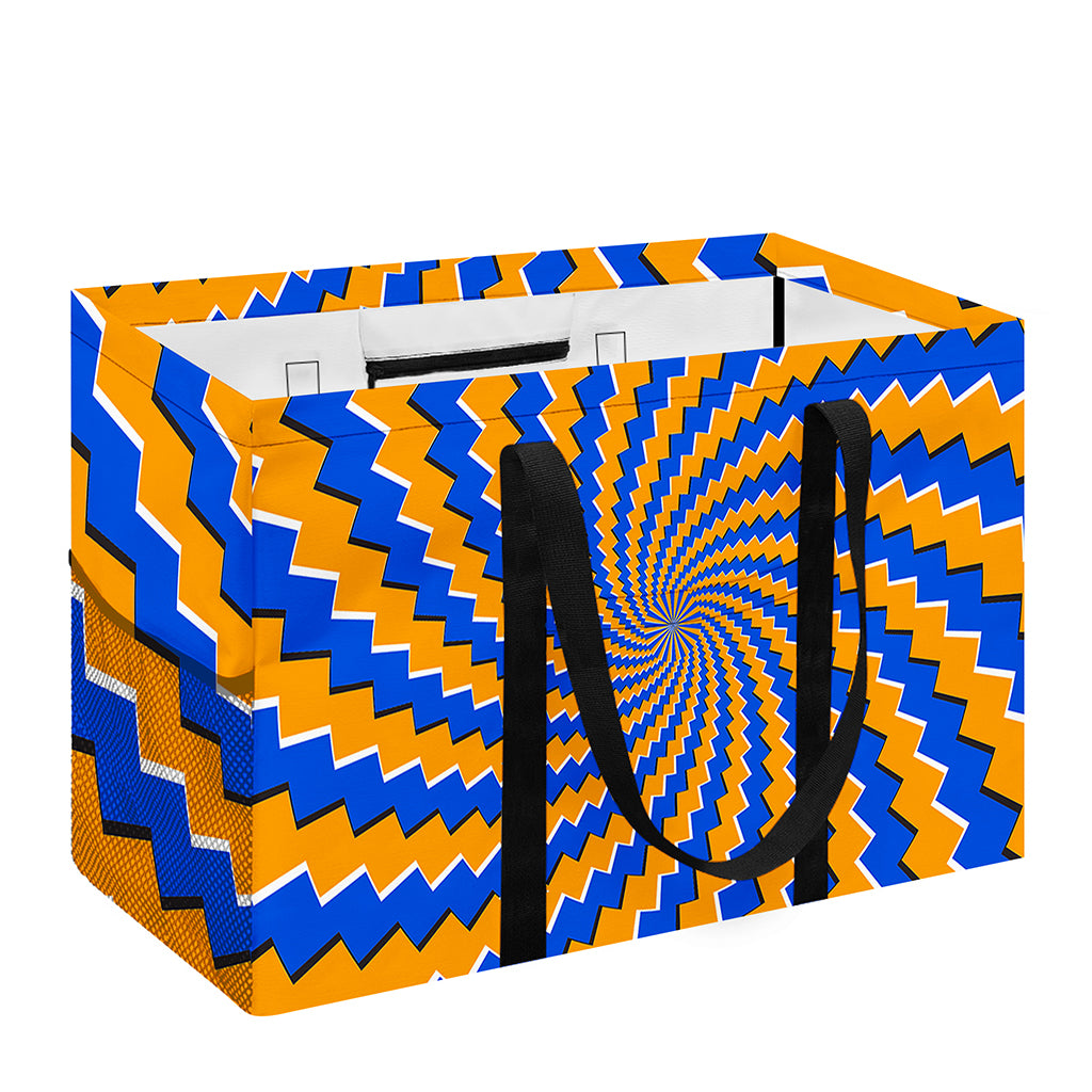 Yellow Spiral Moving Optical Illusion Utility Tote Bag