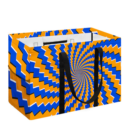 Yellow Spiral Moving Optical Illusion Utility Tote Bag