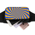 Yellow Spiral Moving Optical Illusion Waist Bag