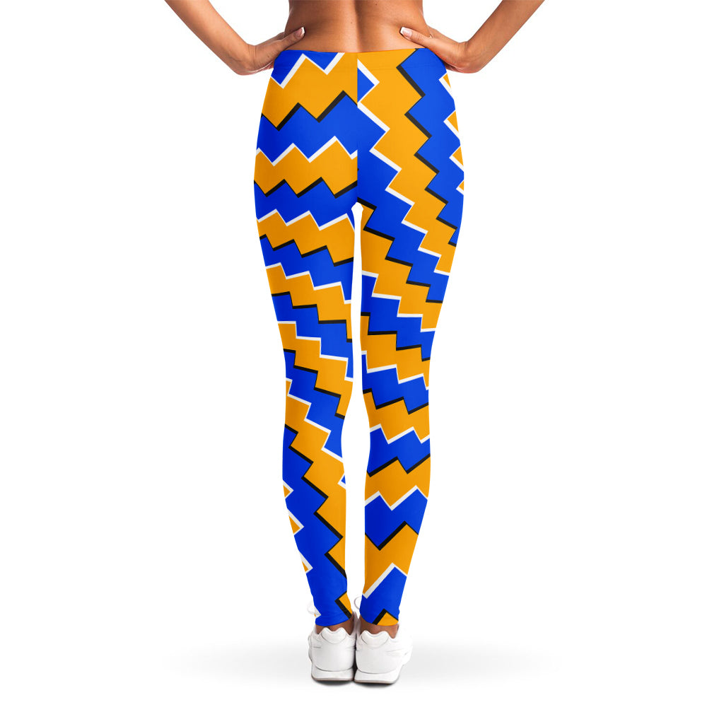 Yellow Spiral Moving Optical Illusion Women's Leggings