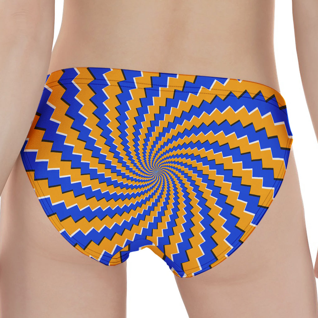 Yellow Spiral Moving Optical Illusion Women's Panties