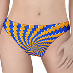 Yellow Spiral Moving Optical Illusion Women's Thong