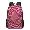 Yellow Splashing Moving Optical Illusion 17 Inch Backpack