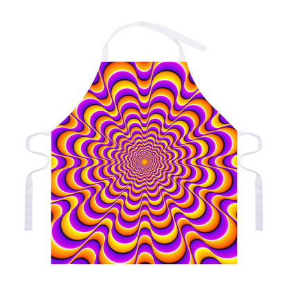 Yellow Splashing Moving Optical Illusion Adjustable Apron