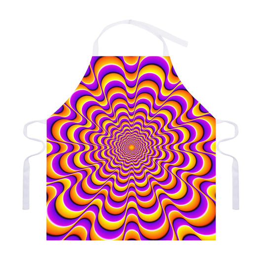 Yellow Splashing Moving Optical Illusion Adjustable Apron