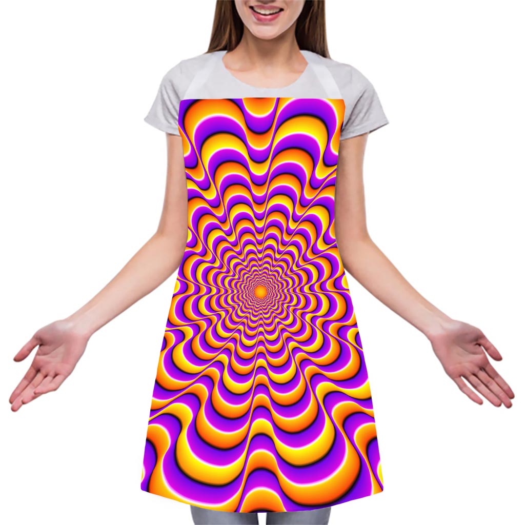Yellow Splashing Moving Optical Illusion Adjustable Apron