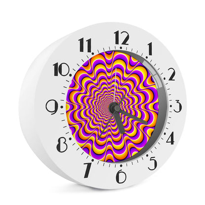 Yellow Splashing Moving Optical Illusion Alarm Clock