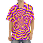 Yellow Splashing Moving Optical Illusion Aloha Shirt