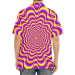 Yellow Splashing Moving Optical Illusion Aloha Shirt