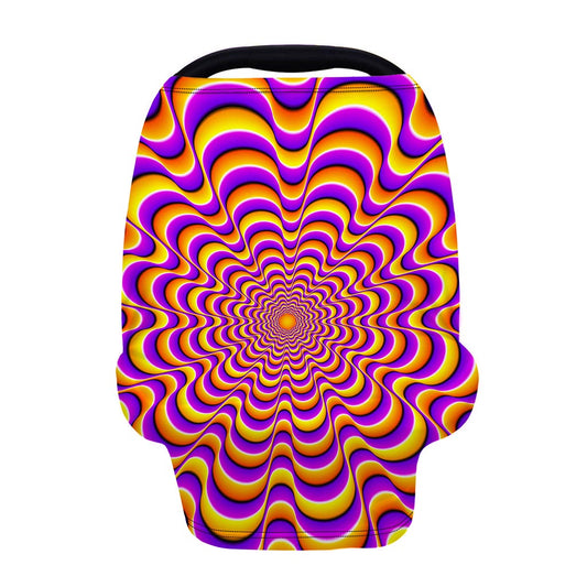 Yellow Splashing Moving Optical Illusion Baby Seat Cover