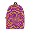 Yellow Splashing Moving Optical Illusion School Backpack