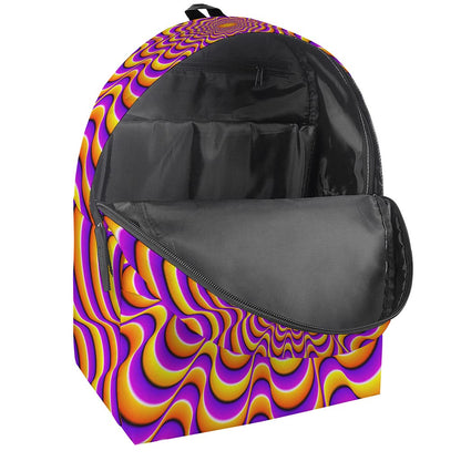 Yellow Splashing Moving Optical Illusion Backpack