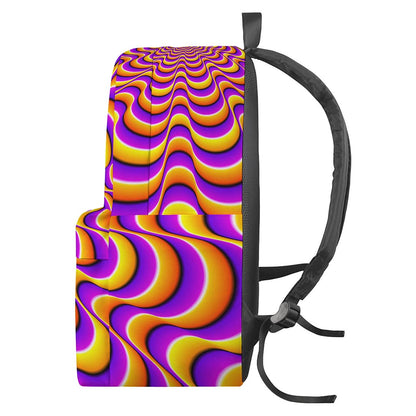Yellow Splashing Moving Optical Illusion Backpack