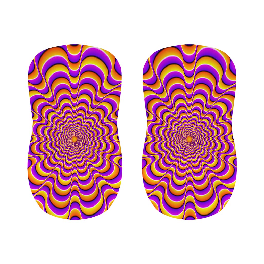 Yellow Splashing Moving Optical Illusion Bar Stool Covers