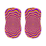 Yellow Splashing Moving Optical Illusion Bar Stool Covers