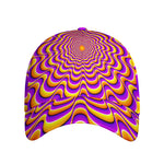 Yellow Splashing Moving Optical Illusion Baseball Cap