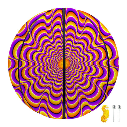 Yellow Splashing Moving Optical Illusion Basketball