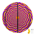 Yellow Splashing Moving Optical Illusion Basketball