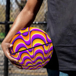 Yellow Splashing Moving Optical Illusion Basketball