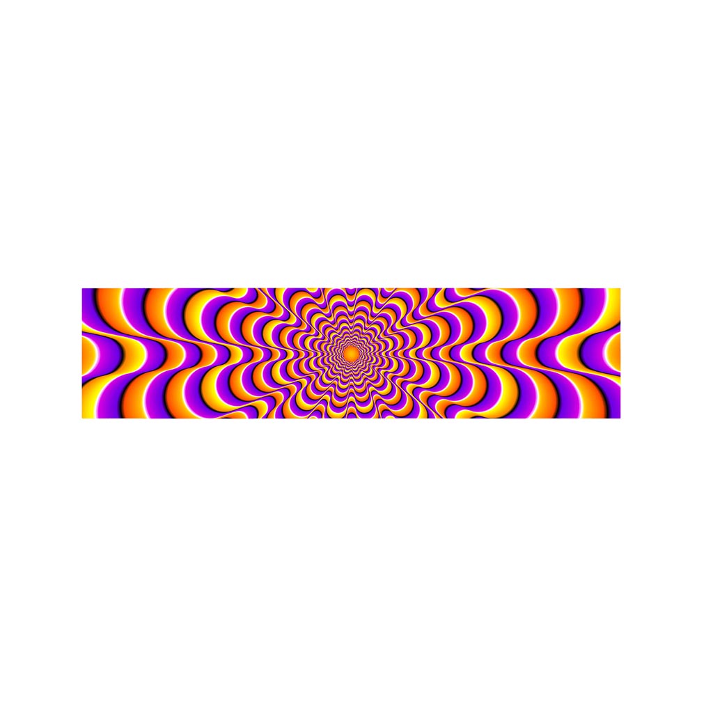 Yellow Splashing Moving Optical Illusion Bed Runner