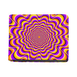 Yellow Splashing Moving Optical Illusion Bifold Wallet