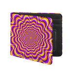 Yellow Splashing Moving Optical Illusion Bifold Wallet