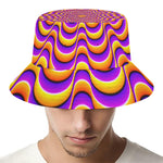 Yellow Splashing Moving Optical Illusion Bucket Hat