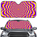 Yellow Splashing Moving Optical Illusion Car Windshield Sun Shade
