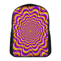 Yellow Splashing Moving Optical Illusion Casual Backpack