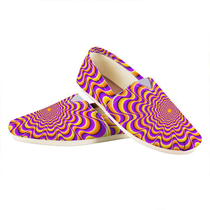 Yellow Splashing Moving Optical Illusion Casual Shoes
