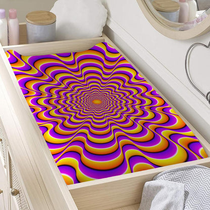 Yellow Splashing Moving Optical Illusion Changing Pad Cover