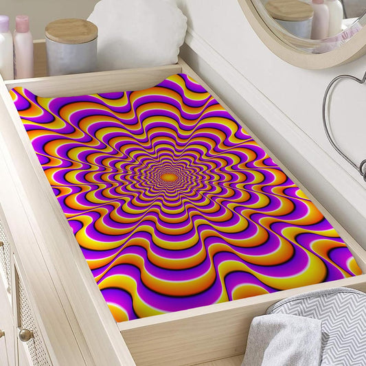 Yellow Splashing Moving Optical Illusion Changing Pad Cover