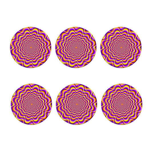 Yellow Splashing Moving Optical Illusion Coaster Set