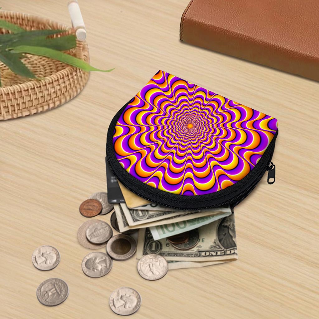 Yellow Splashing Moving Optical Illusion Coin Purse