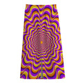 Yellow Splashing Moving Optical Illusion Cotton Front Slit Maxi Skirt