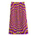 Yellow Splashing Moving Optical Illusion Cotton Front Slit Maxi Skirt