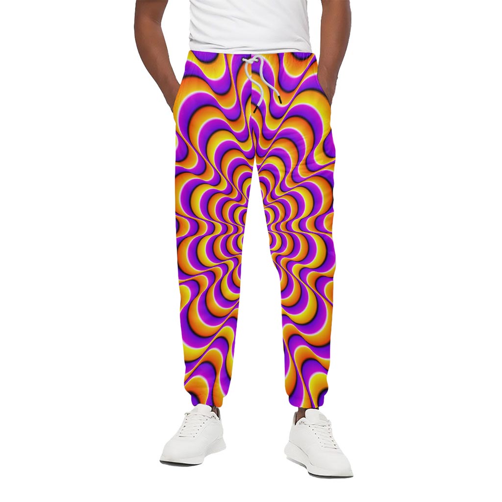 Yellow Splashing Moving Optical Illusion Cotton Pants