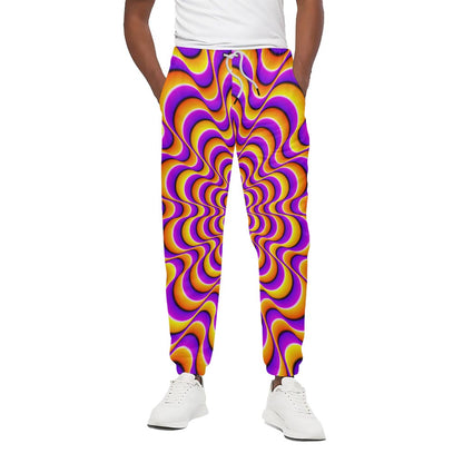 Yellow Splashing Moving Optical Illusion Cotton Pants