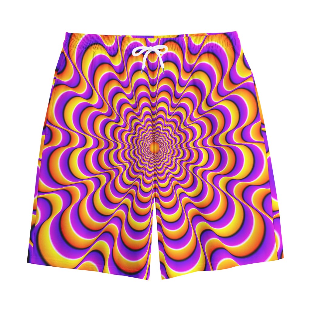 Yellow Splashing Moving Optical Illusion Cotton Shorts