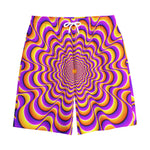 Yellow Splashing Moving Optical Illusion Cotton Shorts