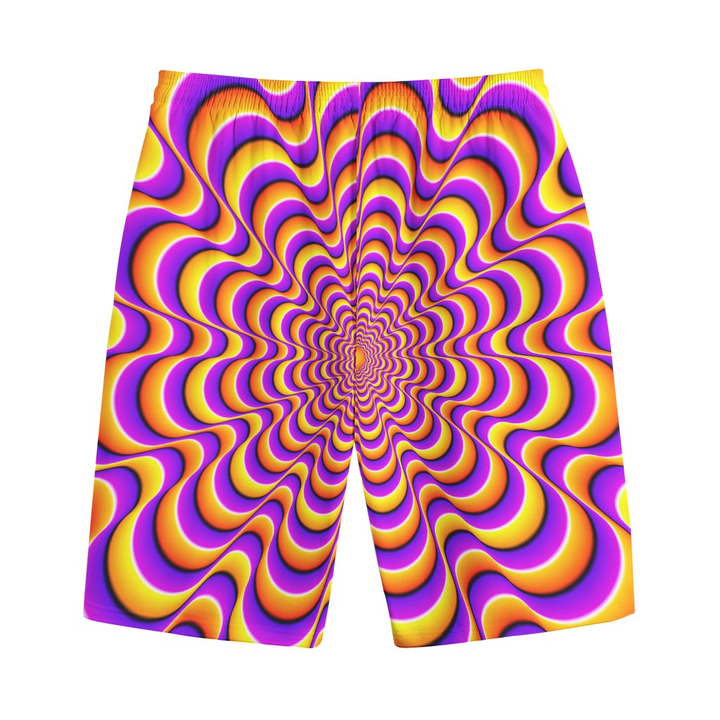 Yellow Splashing Moving Optical Illusion Cotton Shorts