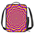 Yellow Splashing Moving Optical Illusion Crossbody Lunch Bag