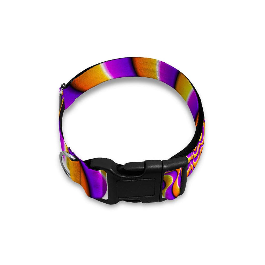 Yellow Splashing Moving Optical Illusion Dog Collar