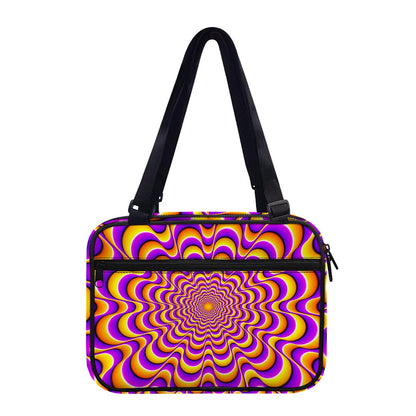 Yellow Splashing Moving Optical Illusion Double Strap Bible Bag
