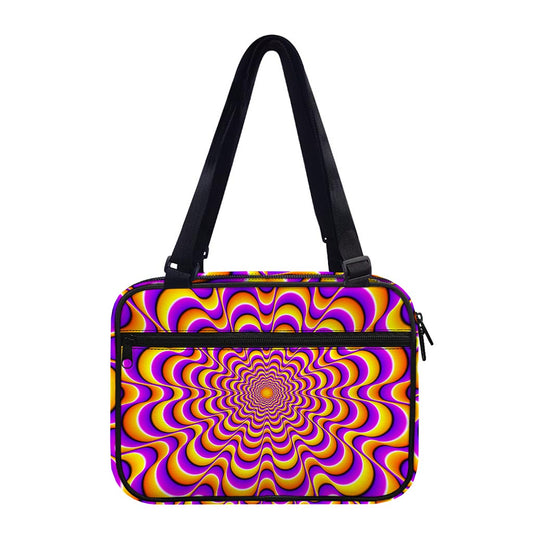 Yellow Splashing Moving Optical Illusion Double Strap Bible Bag